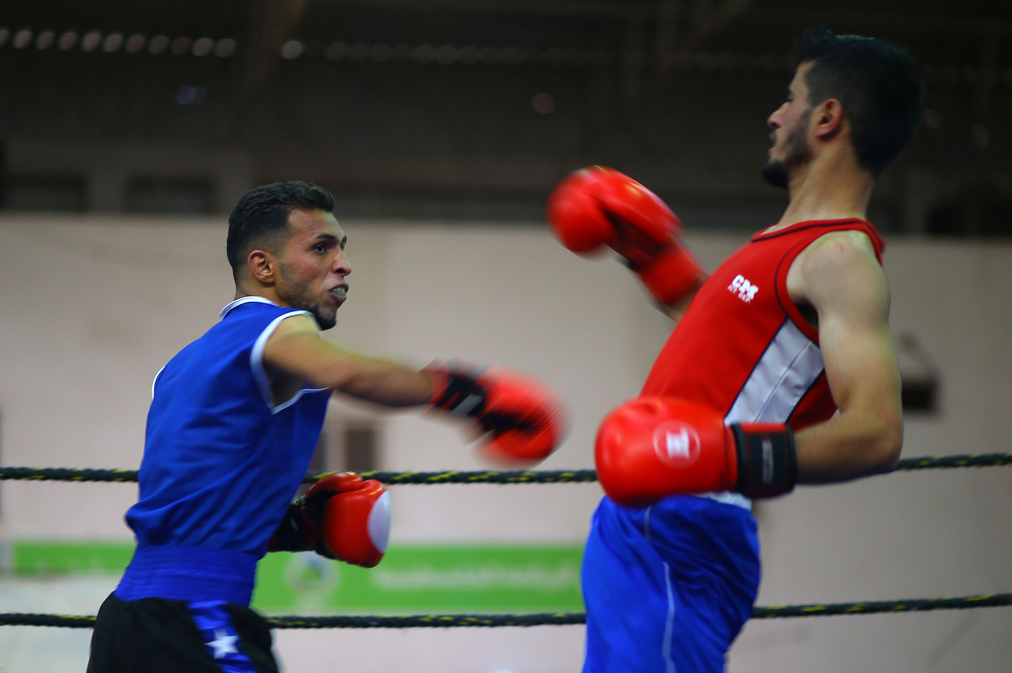 Boxers competing at an event in Gaza ©Getty Images