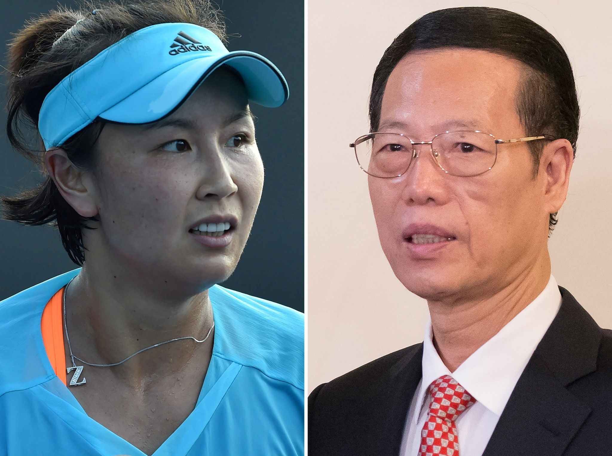 The disappearance of Peng Shuai, left, has increased calls for a boycott of Beijing 2022 after she accused Zhang Gaoli of sexual assault ©Getty Images