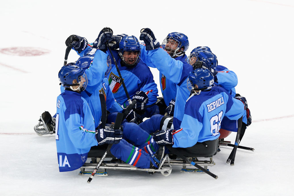 Italy beat hosts Germany 4-1 in their opening match of the World Para Ice Hockey Qualification Tournament in Berlin ©Getty Images