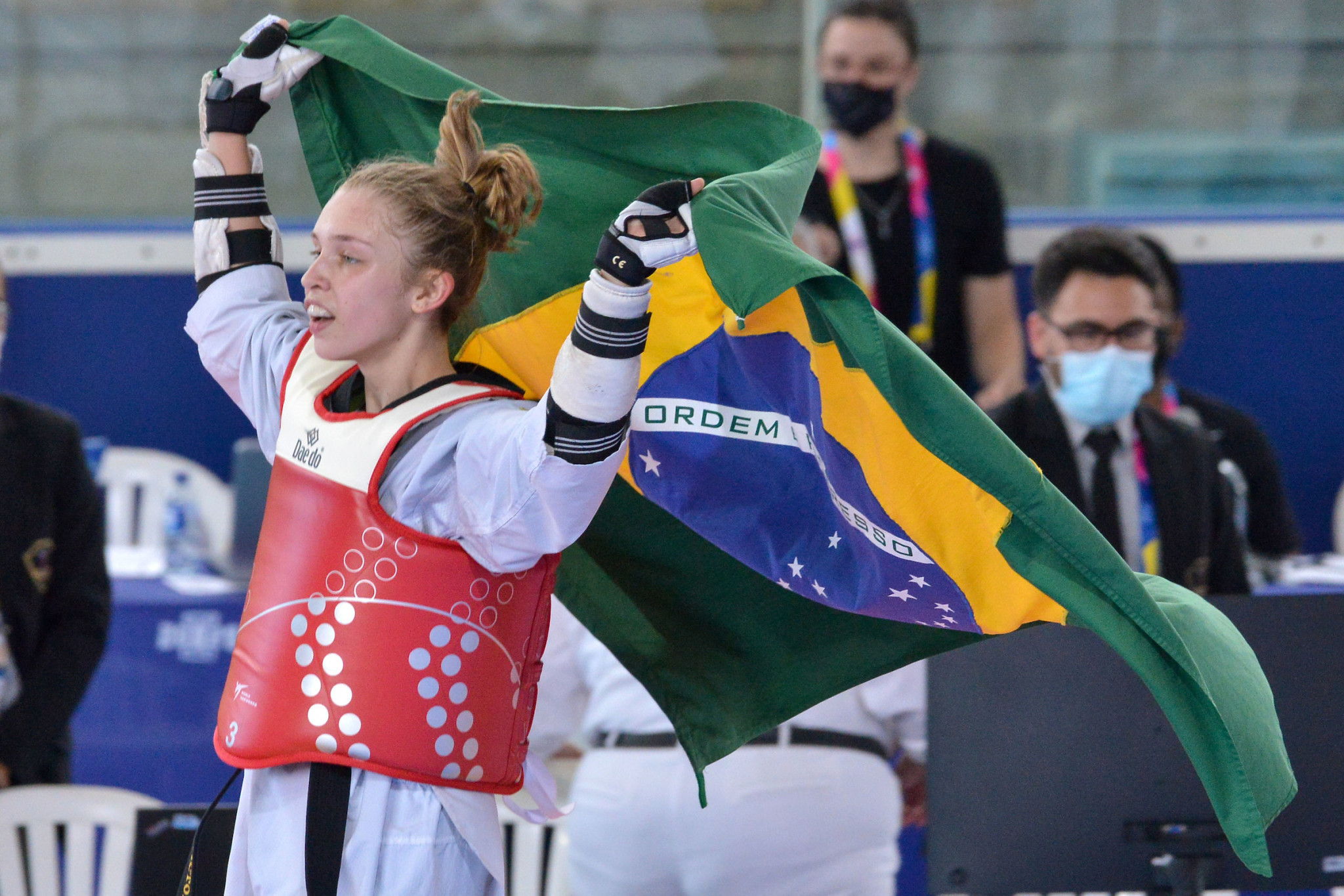 There was more joy in store for Brazil at the Hockey Miguel Calero Arena as Sandy Camila Leite fought her way to the gold medal in the women's 49kg-57kg final ©Agencia.Xpress Media