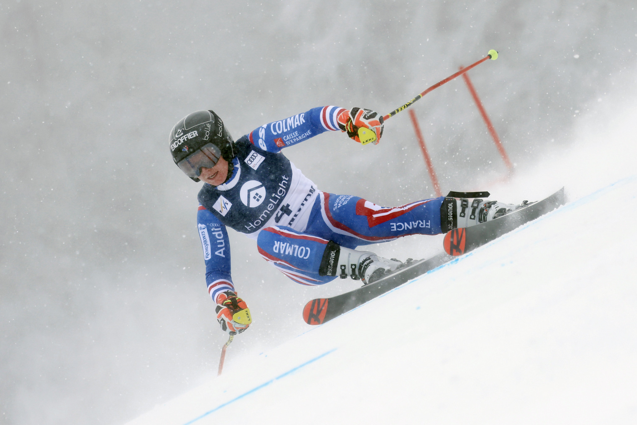 Tessa Worley of France was leading the standings before competition was cancelled ©Getty Images