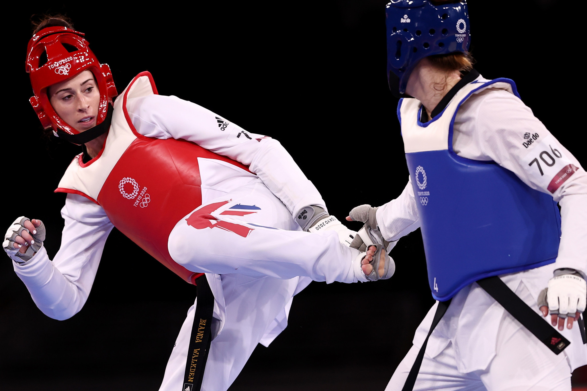 Britain's Bianca Walkden dashed Russia's hopes of another gold medal with victory over Kristina Adebaio in the over-73kg final ©Getty Images