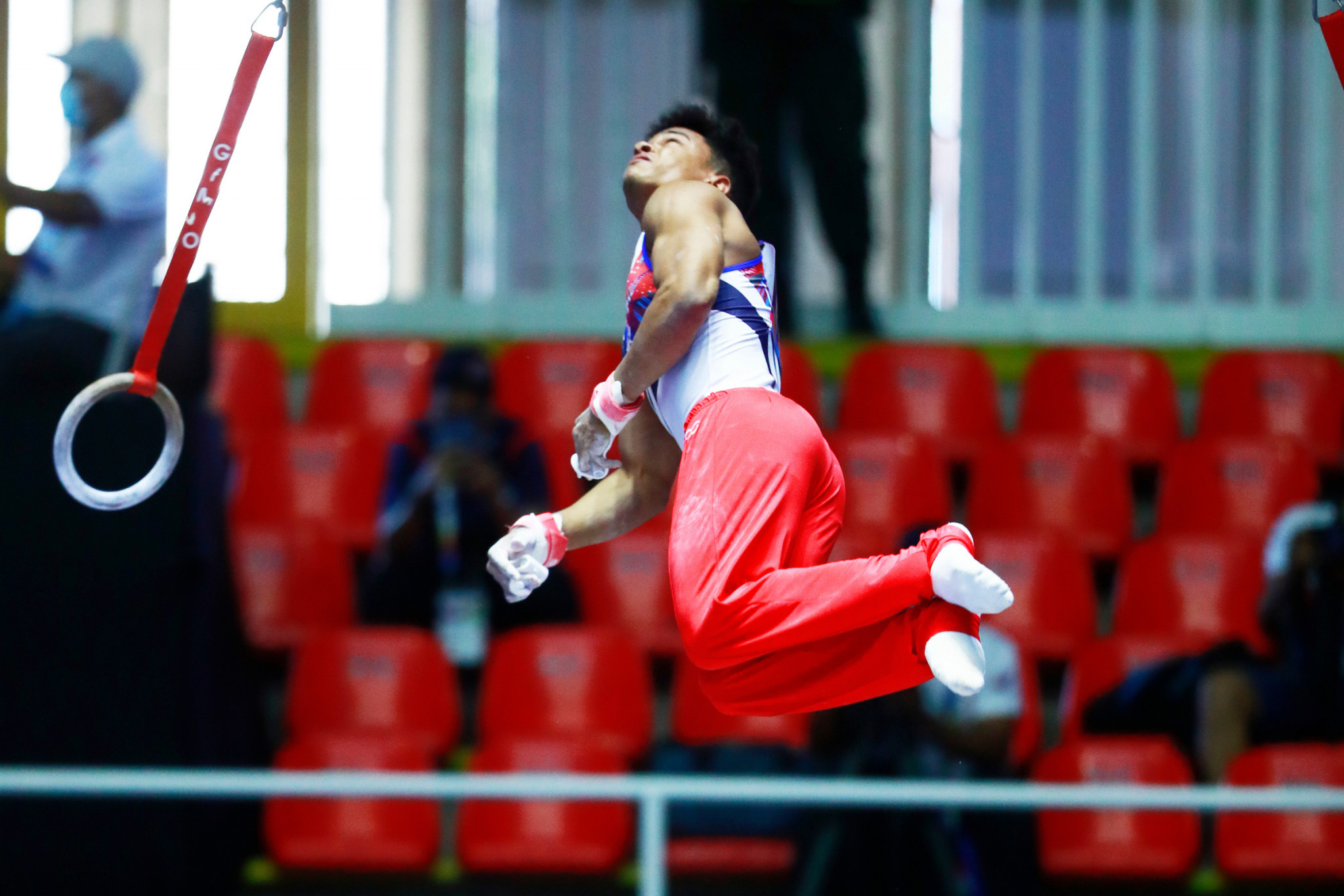 Jabiel De Jesús Polanco Acosta of the Dominican Republic became the first athlete not from the United States to win a gold medal in the Cali 2021 artistic gymnastics events ©Agencia.Xpress Media