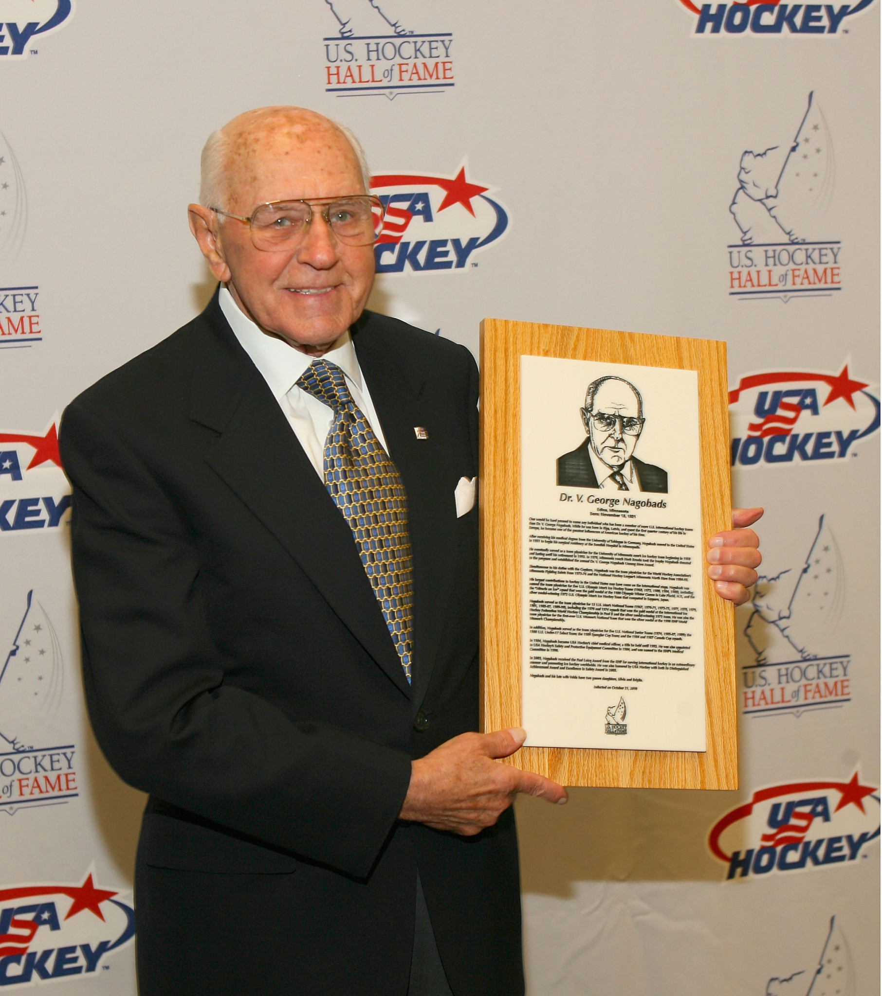 George Nagobads was inducted into the USA Hockey Hall of Fame in 2010 ©Getty Images