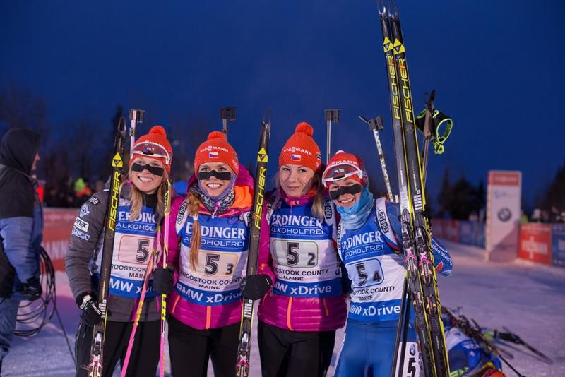 The Czech Republic clinched the women's 4x6km relay honours at the penultimate IBU World Cup event of the season
