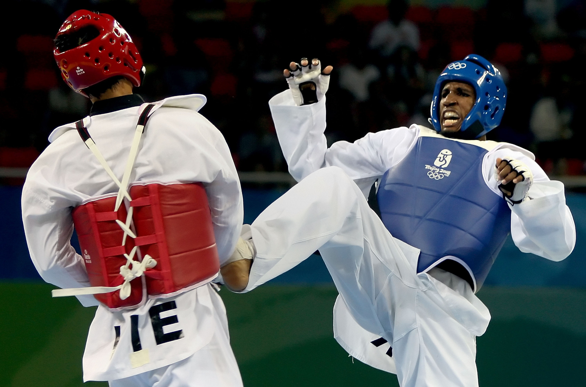 Chika Chukwumerije, right, has quit taekwondo so the case against him has been closed ©Getty Images