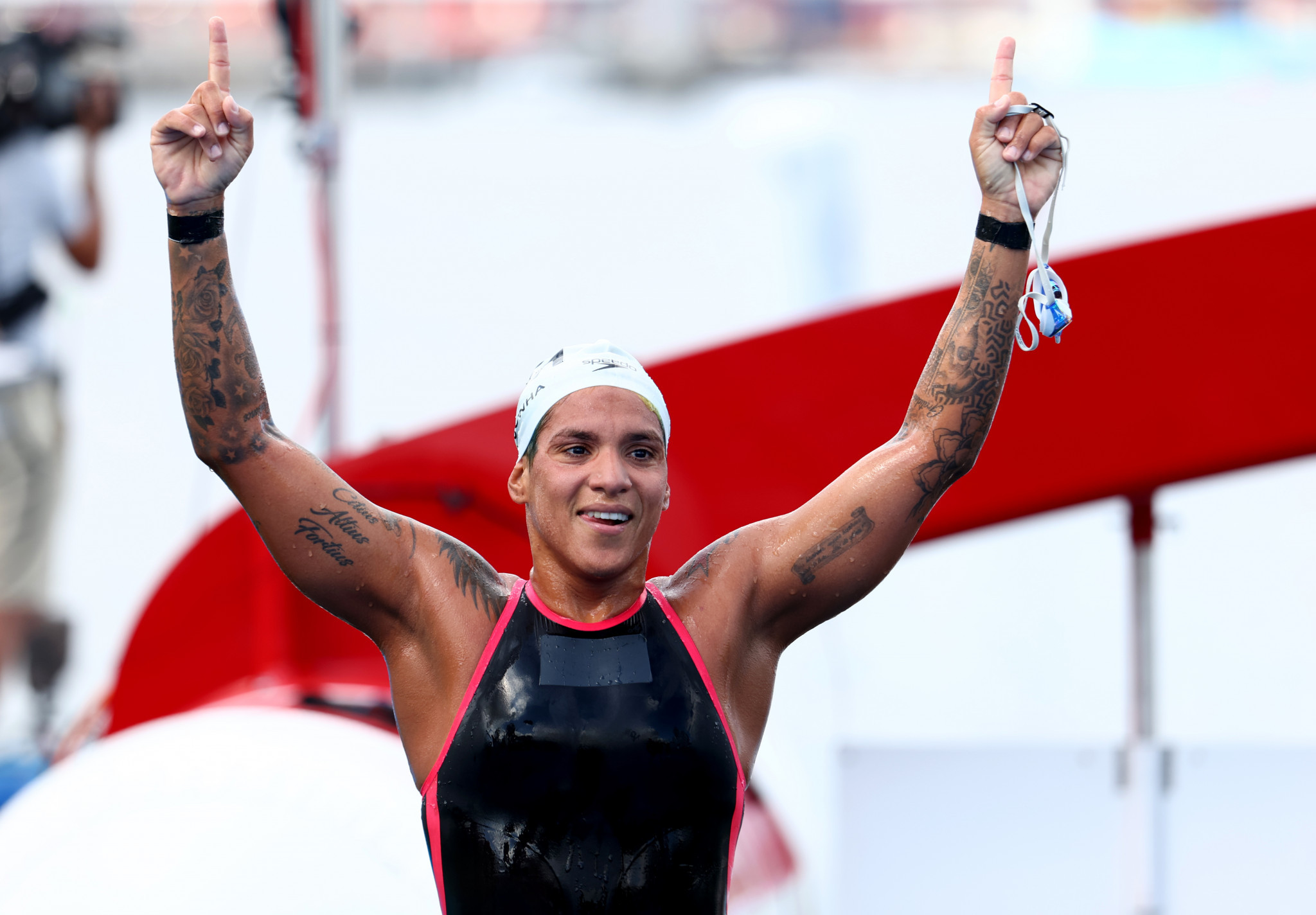 Ana Marcela Cunha has been nominated for the Inspire 2021 Award, thanks in part to her gold medal triumph in the women's 10-kilometres open water swim at Tokyo 2020 ©Getty Images