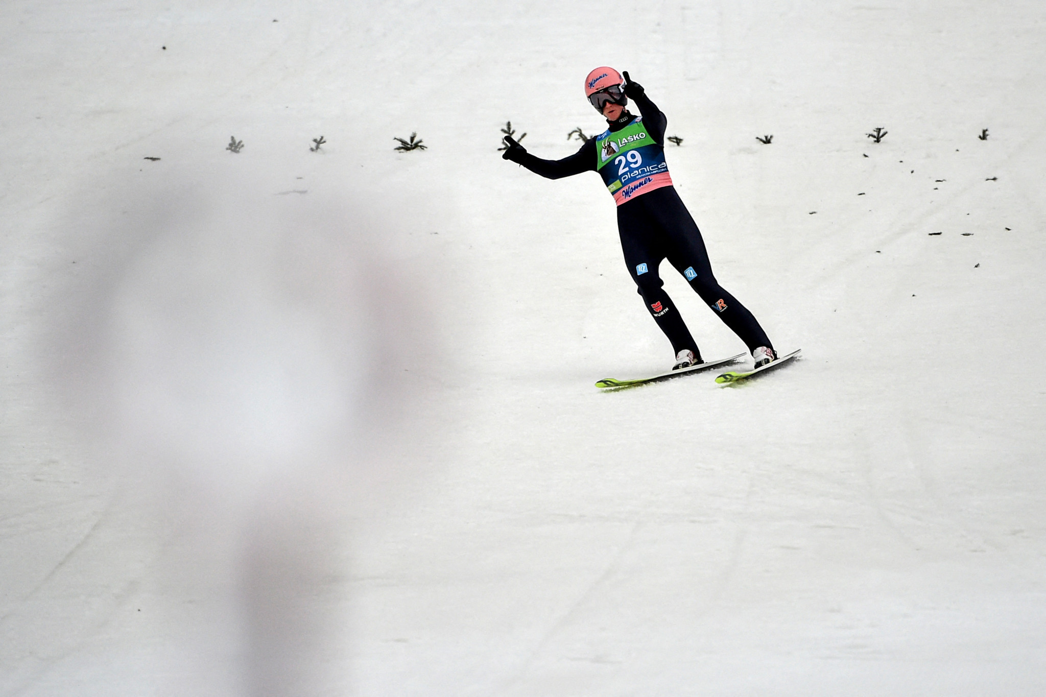 Karl Geiger is the current World Cup leader ©Getty Images