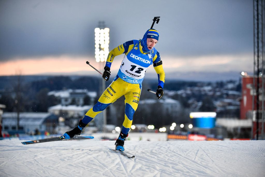 Olympic relay gold medallist Sebastian Samuelsson of Sweden claimed his second consecutive sprint victory in Östersund ©Getty Images 