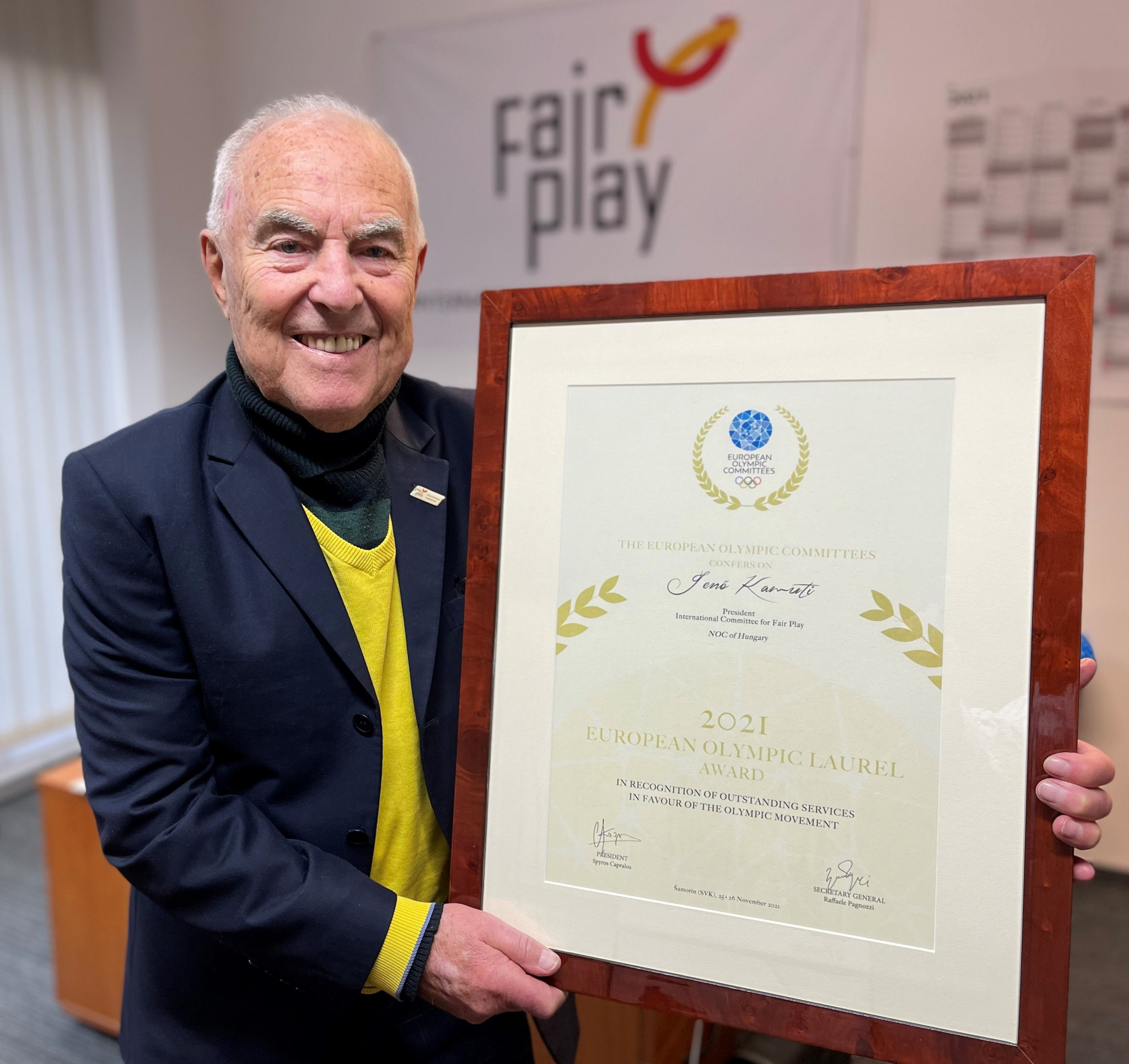 International Fair Play Committee President Jenő Kamuti is set to present the awards ©CIFP
