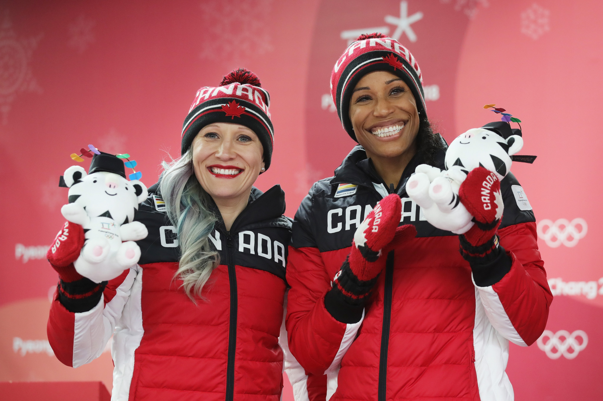 Kaillie Humphries, who competed for Canada at three Winter Olympics, won two-woman bronze with Phylicia George at Pyeongchang 2018 ©Getty Images