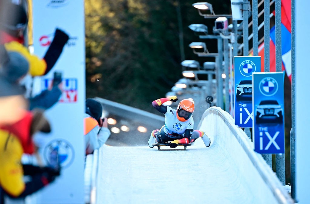 Tina Hermann of Germany broke the track record at the World Cup in Altenberg ©Getty Images