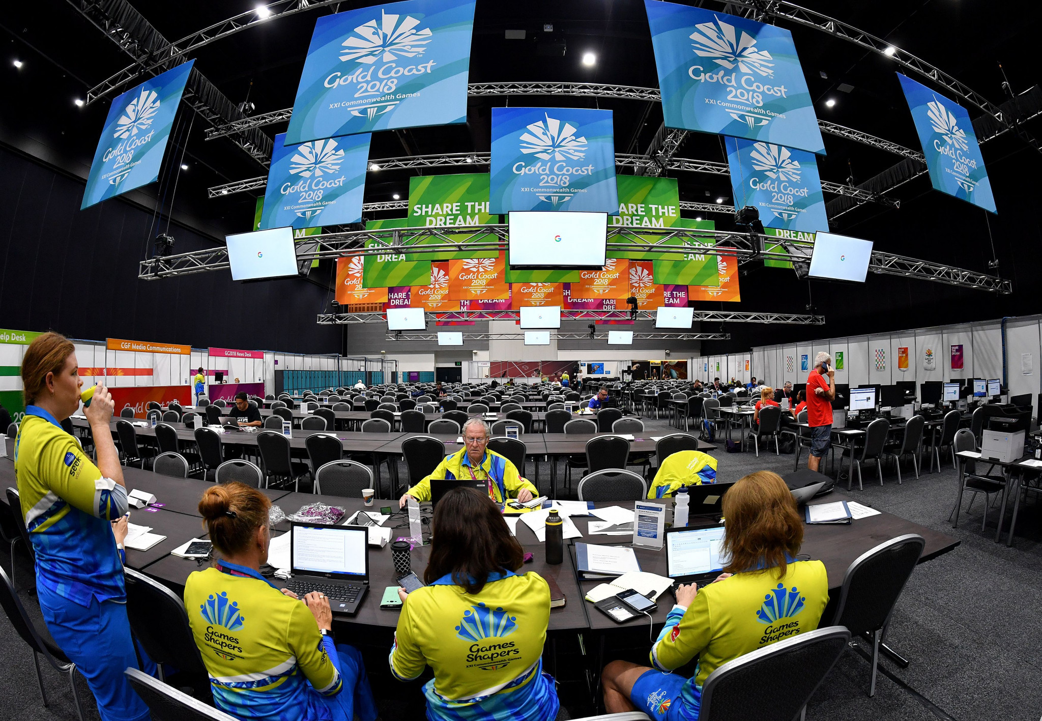 The Media Hub set-up for Birmingham 2022 will have workspace for 180 journalists ©Getty Images