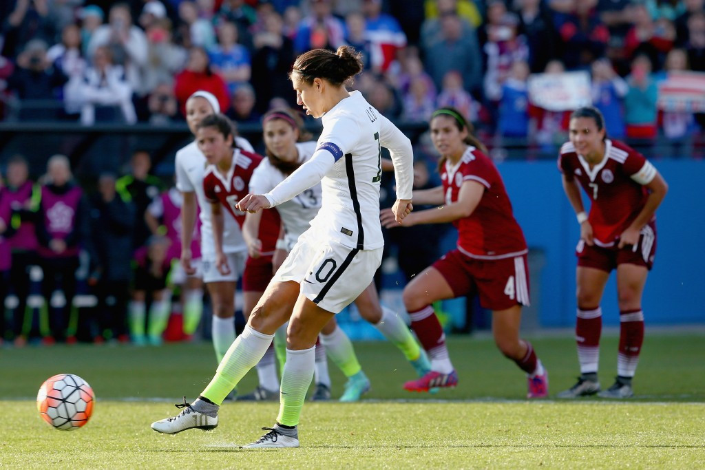 Carli Lloyd saw her penalty saved but scored at the second attempt ©Getty Images