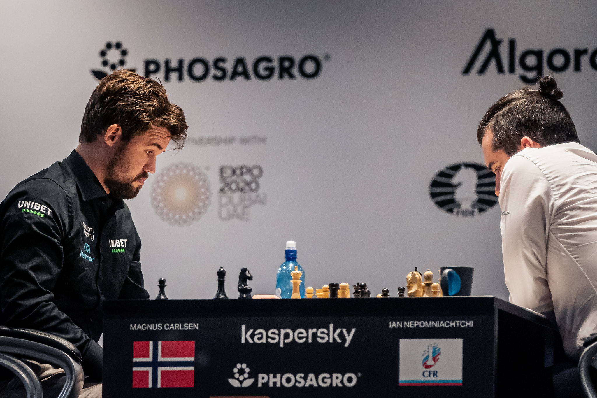 Magnus Carlsen now leads the World Chess Championship final ©FIDE
