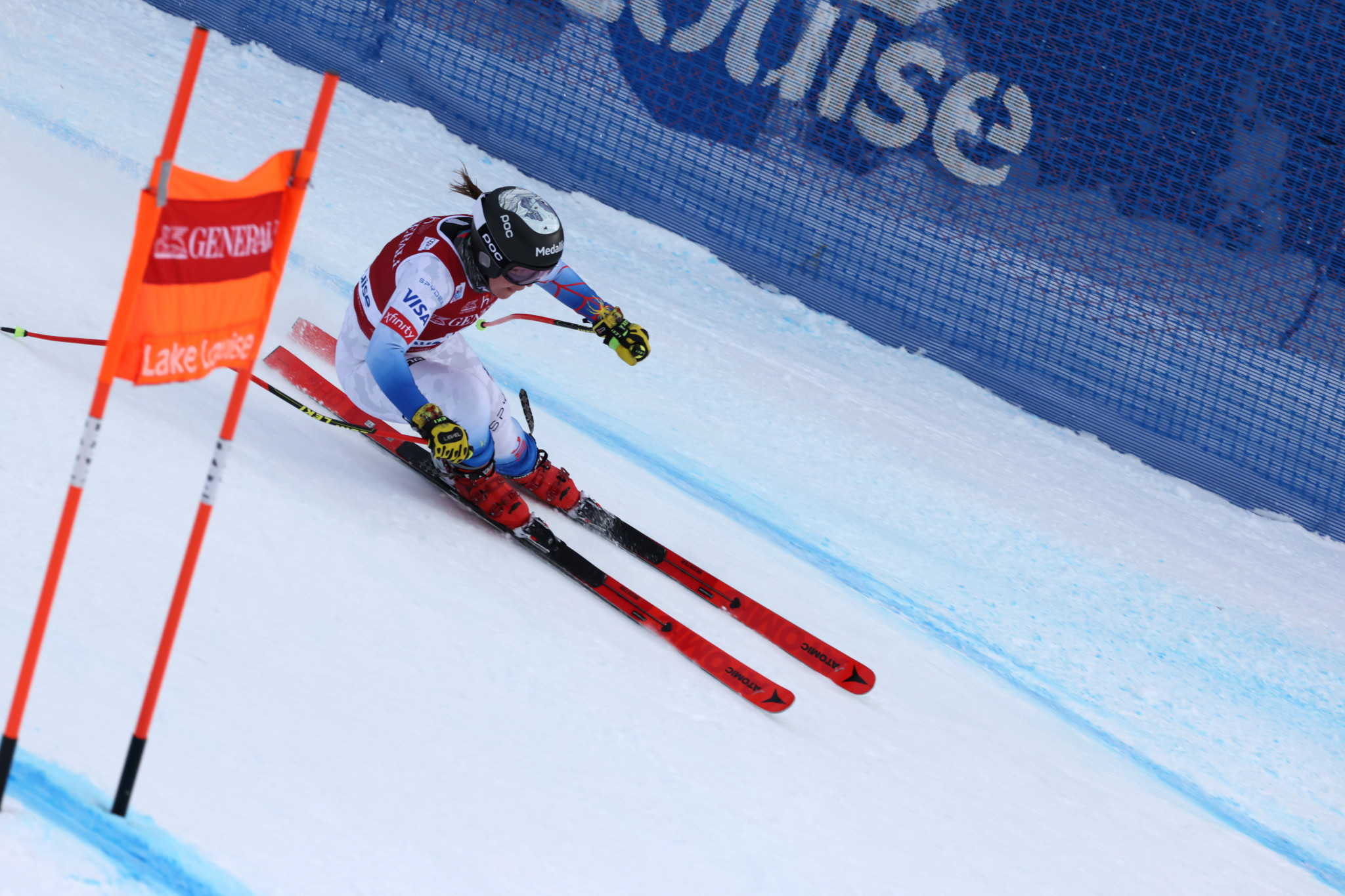 Breezy Johnson finished as the runner-up in the first of two downhill competitions ©Getty Images