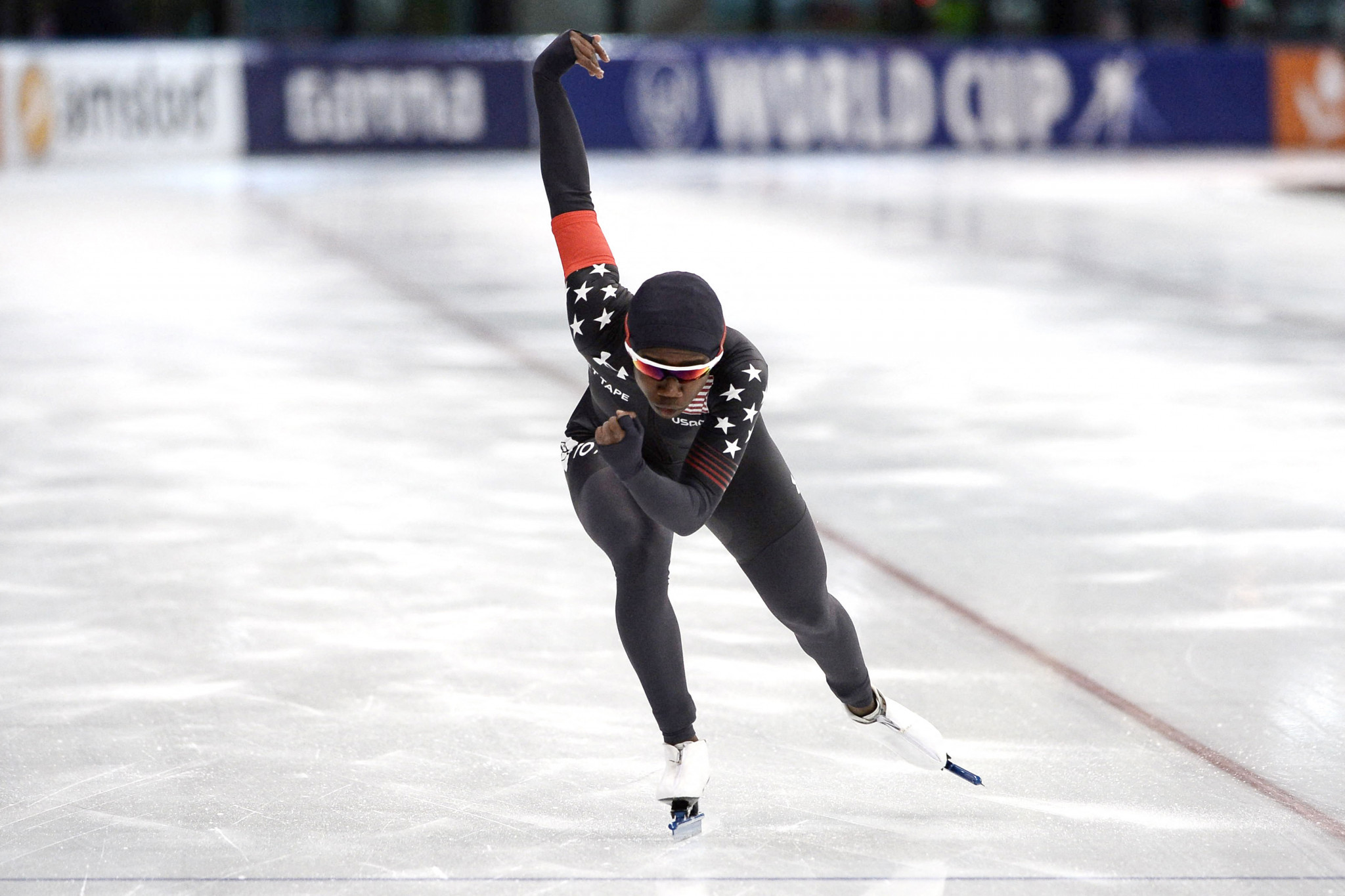 Erin Jackson earned home victory in Salt Lake City ©Getty Images
