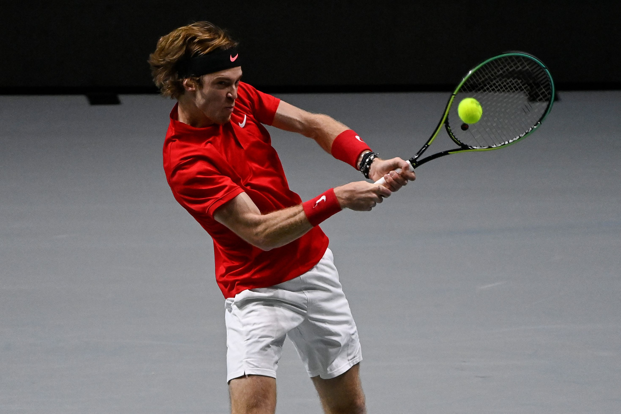 Andrey Rublev eased past Dominik Koepfer in the opening singles match ©Getty Images