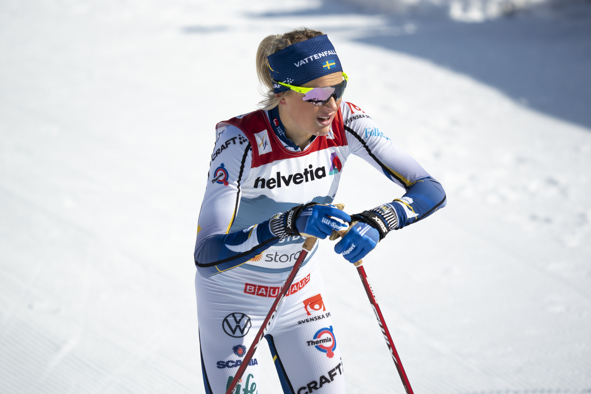 Sweden's Frida Karlsson earned a close victory in the women's 10km freestyle in Lillehammer ©Getty Images