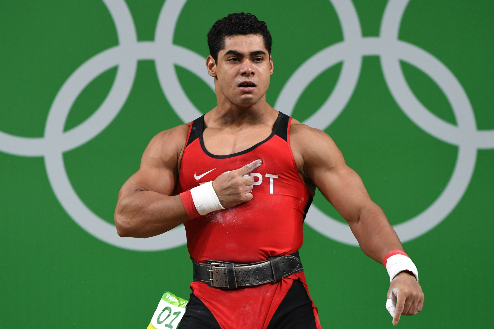 Mohamed Ehab won a bronze medal at the Rio 2016 Olympics but was unable to compete in Tokyo ©Getty Images