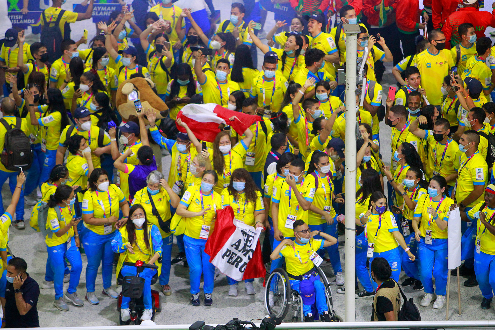 The volunteers of the Junior Pan American Games were celebrated at the Closing Ceremony ©Agencia.Xpress Media