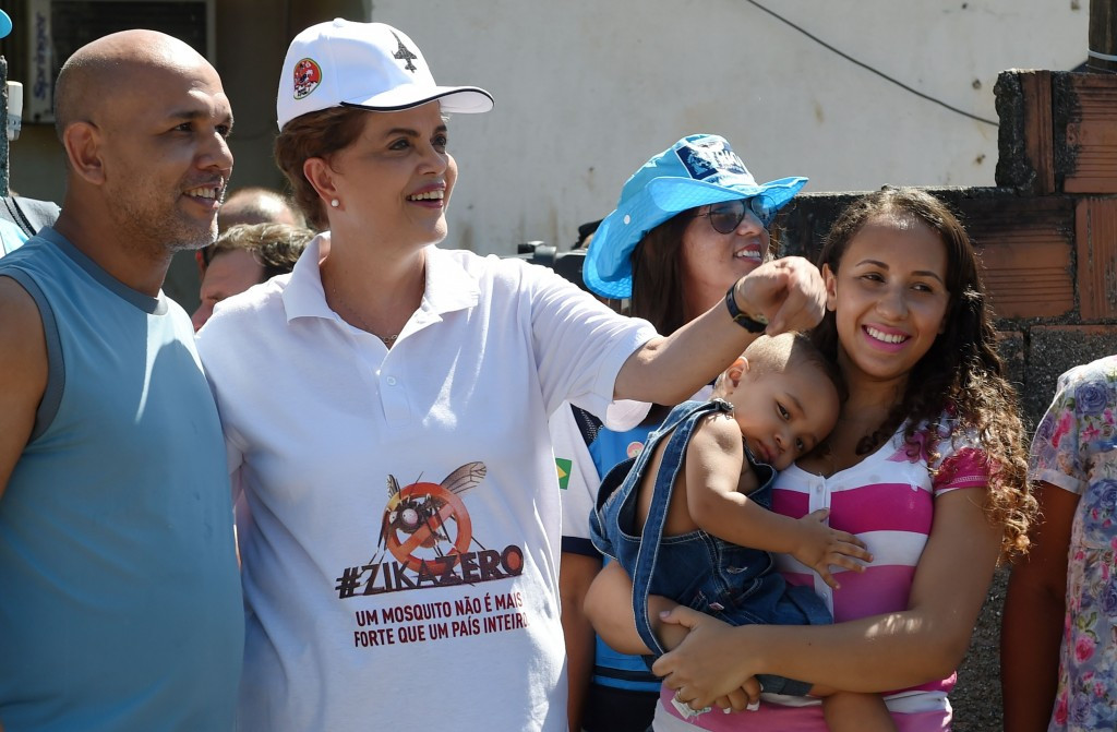 Brazilian President Dilma Rousseff has launched a new campaign designed to stamp out Zika in Brazil ©Getty Images 