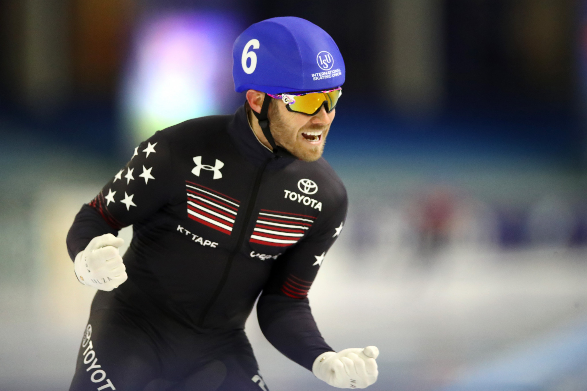 Mantia leads US to team pursuit world record at home ISU World Cup Speed Skating