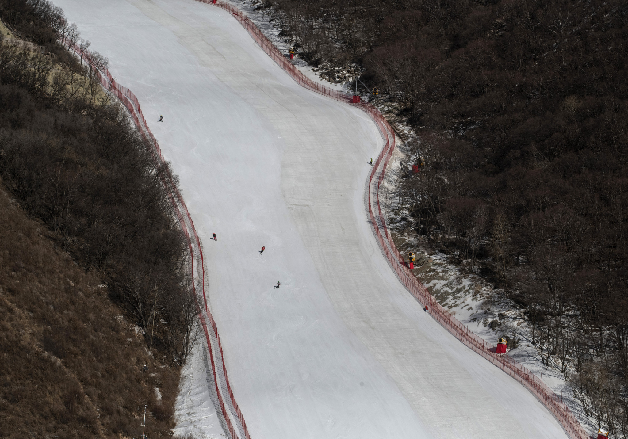 Artificial snow will be crucial to the Alpine skiing venue in Yanqing ©Getty Images