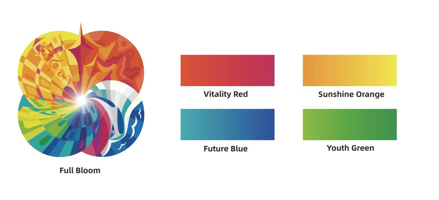 Shantou 2021 has unveiled its core graphics and its four main colours for the Asian Youth Games ©Shantou 2021