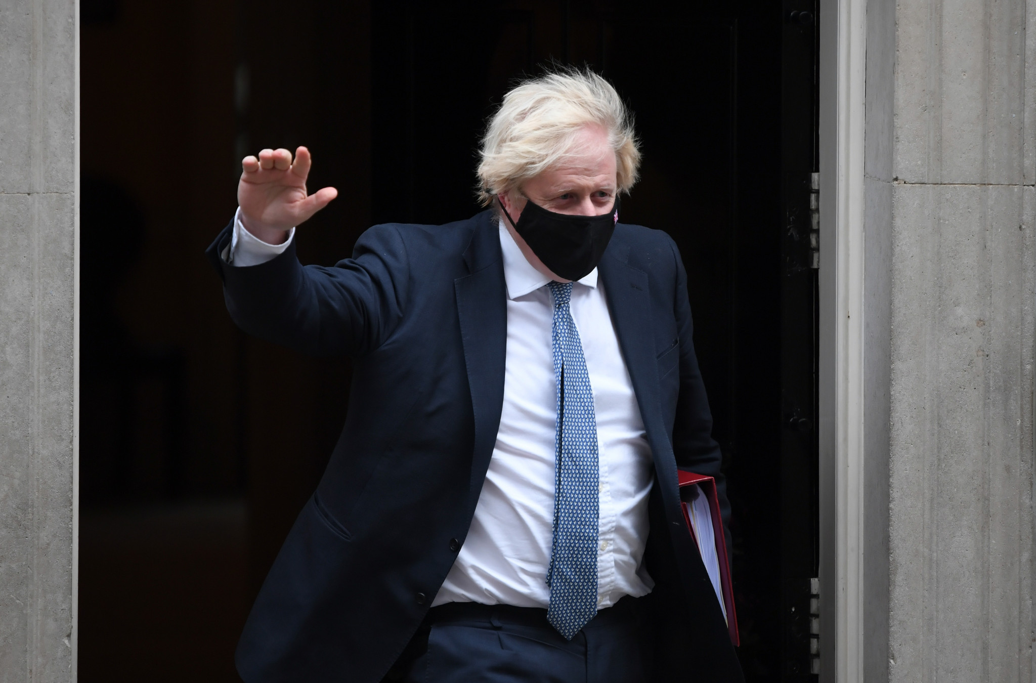 Boris Johnson, arriving at Prime Minister's Questions, announced Britain would not send Government officials to Beijing 2022 ©Getty Images
