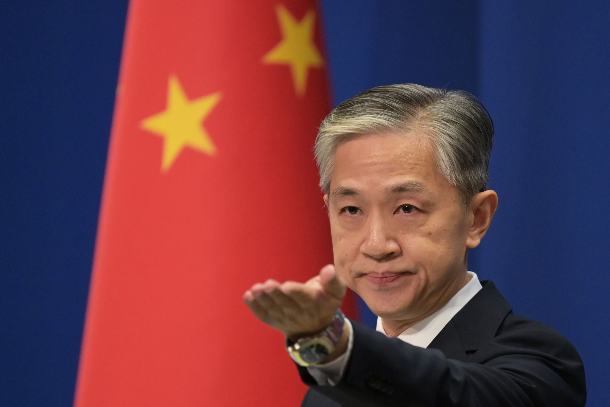 China's Foreign Ministry spokesman Wang Wenbin has warned diplomatically boycotting nations they will be punished for skipping Beijing 2022 ©Getty Images