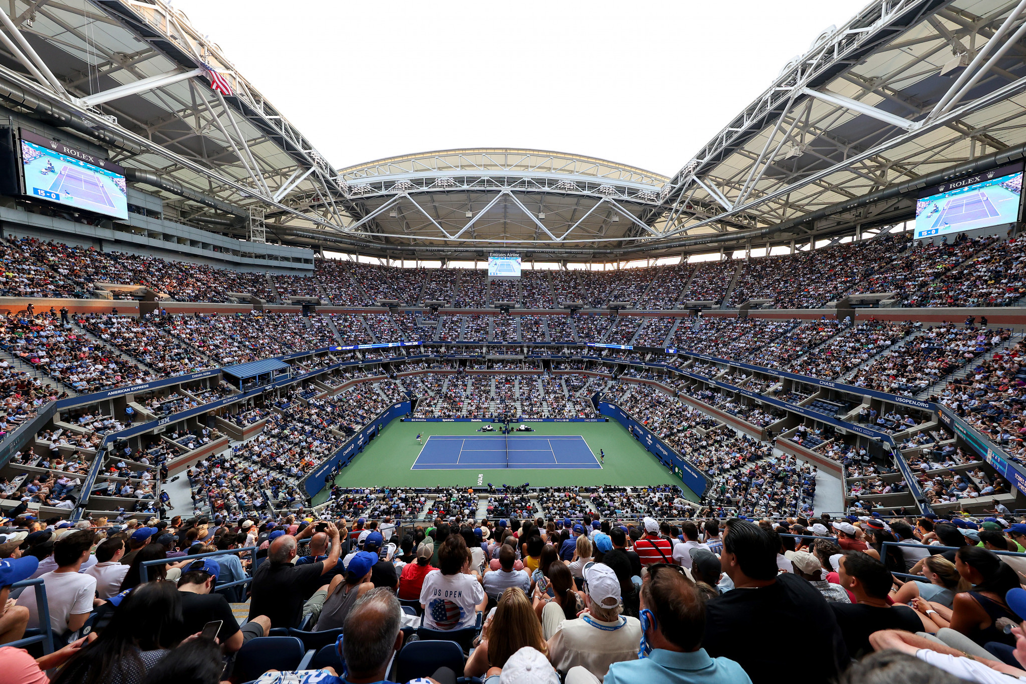 The 2021 US Open opened fans back into the Arthur Ashe Stadium at the Billie Jean King National Tennis Center after a spectator-less 2020 event, though they had to prove they had one dose of the COVID-19 vaccine to gain entry ©Getty Images