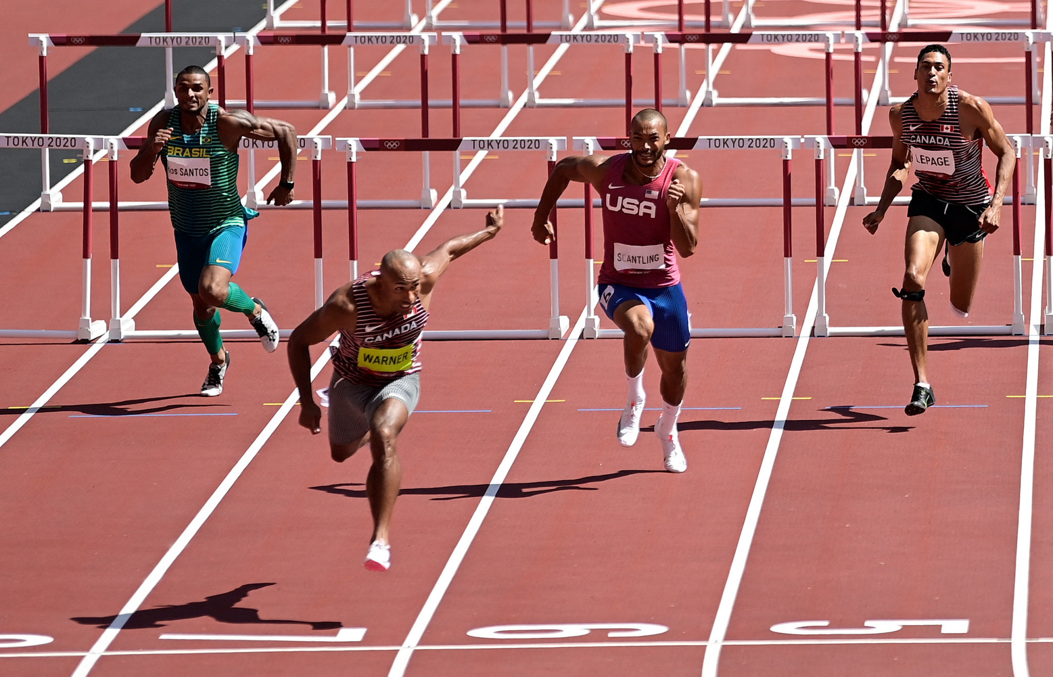 Damian Warner broke the Olympic decathlon best in the men's 110m hurdles ©Getty Images
