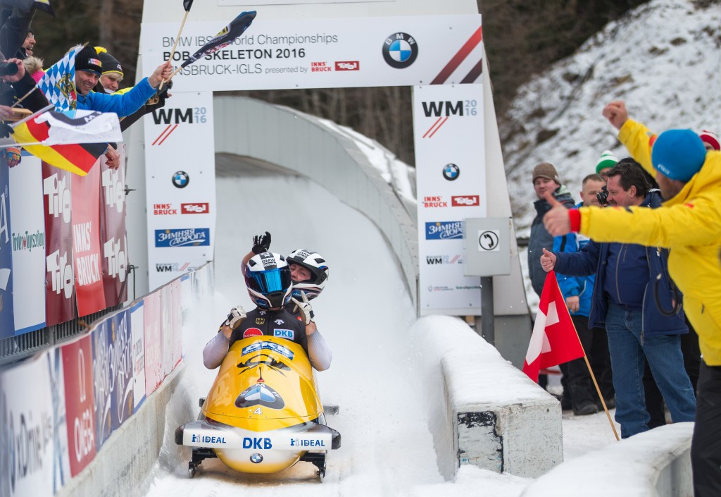 Germany's Friedrich claims third consecutive two-man bobsleigh world title