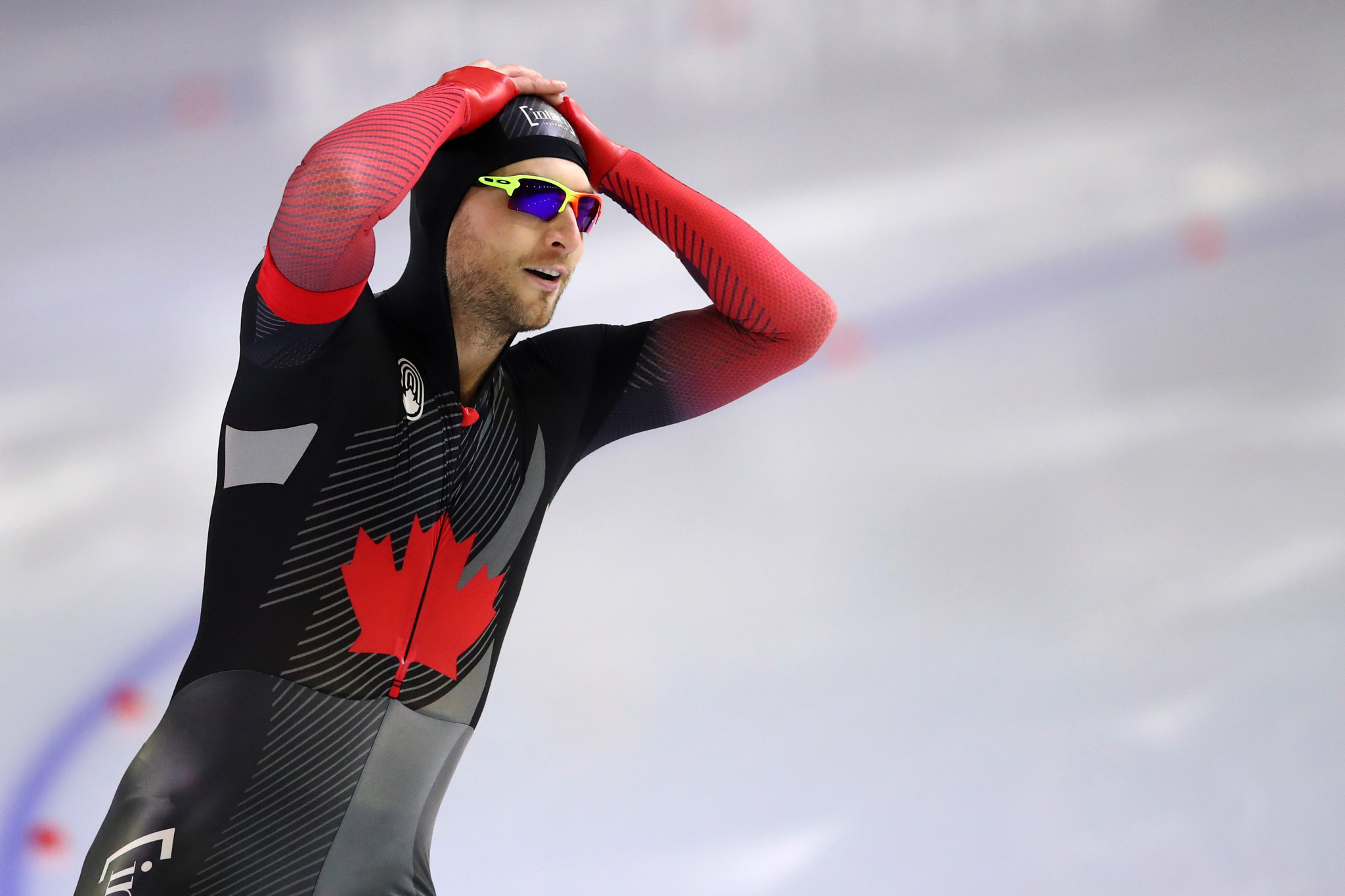 Canada's Laurent Dubreuil shattered the 500 metres speed skating national record ©Getty Images