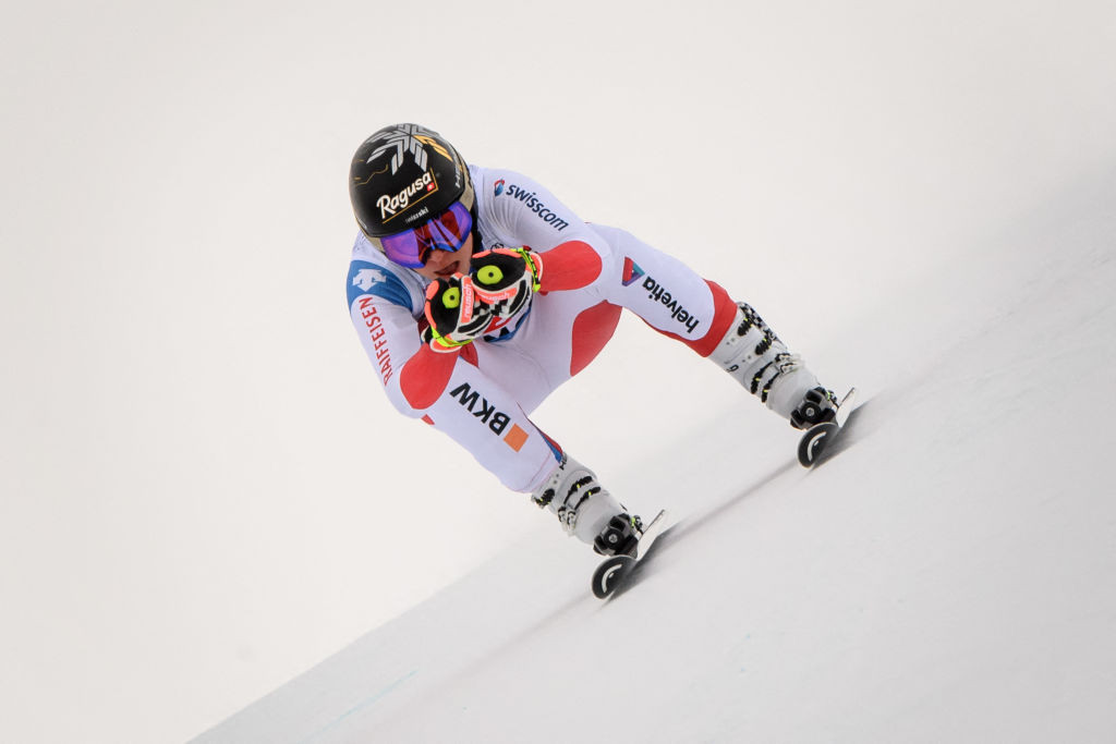 World champion Lara Gut-Behrami of Switzerland triumphed in today's super-G in St Moritz ©Getty Images