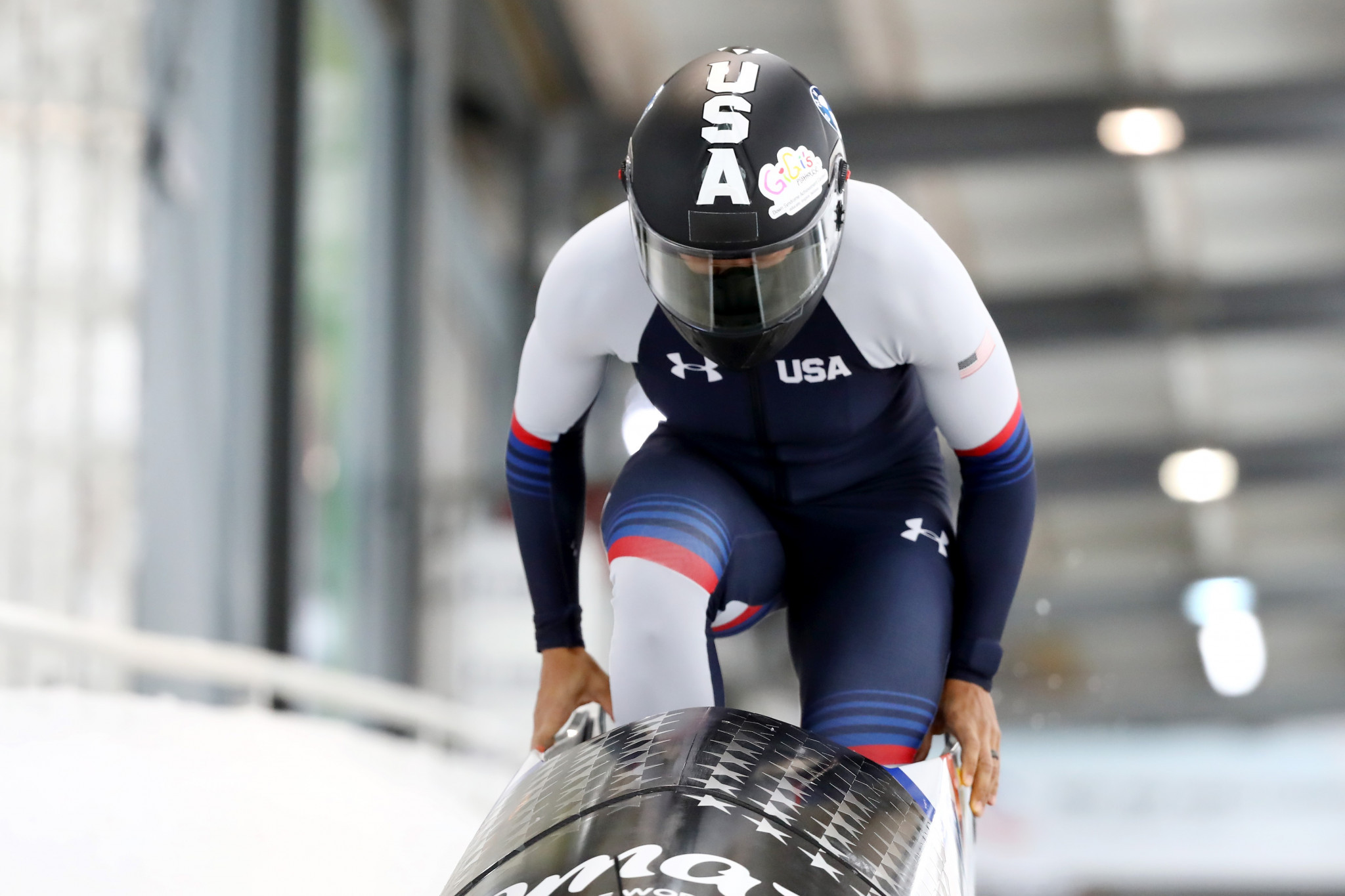 Elana Meyers Taylor will be aiming to secure gold in both the women's monobob and two-woman bobsleigh at Beijing 2022 ©Getty Images