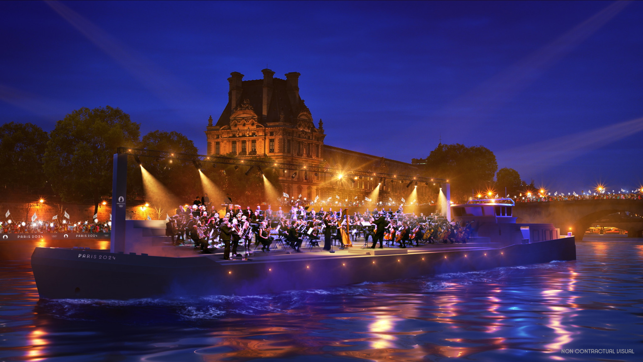 A floating orchestra, projections and sporting showcases have been mooted as artistic ideas for the Opening Ceremony ©Paris 2024