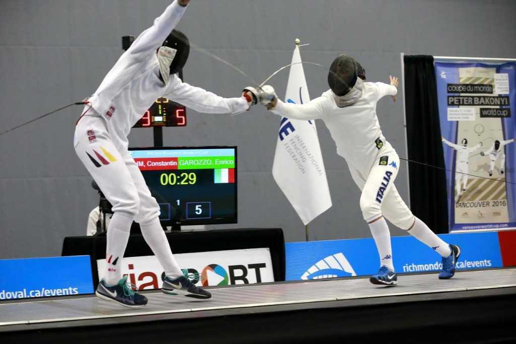 Italy's Enrico Garozzo beat Germany’s Constantin Boehm to the gold medal at the men's épée Fencing World Cup in Vancouver