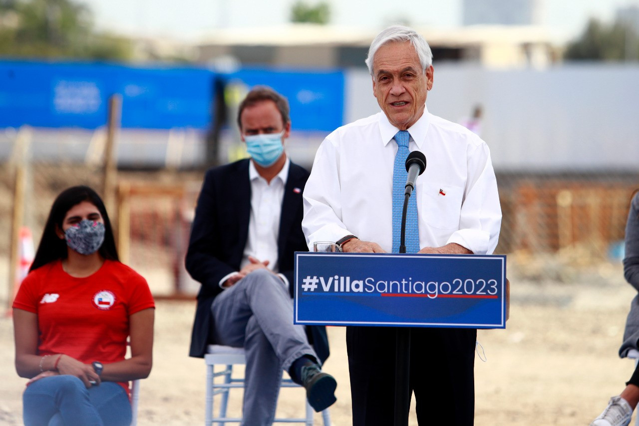 Chilean President Sebastian Píñera opened the ceremony ©Panam Sports