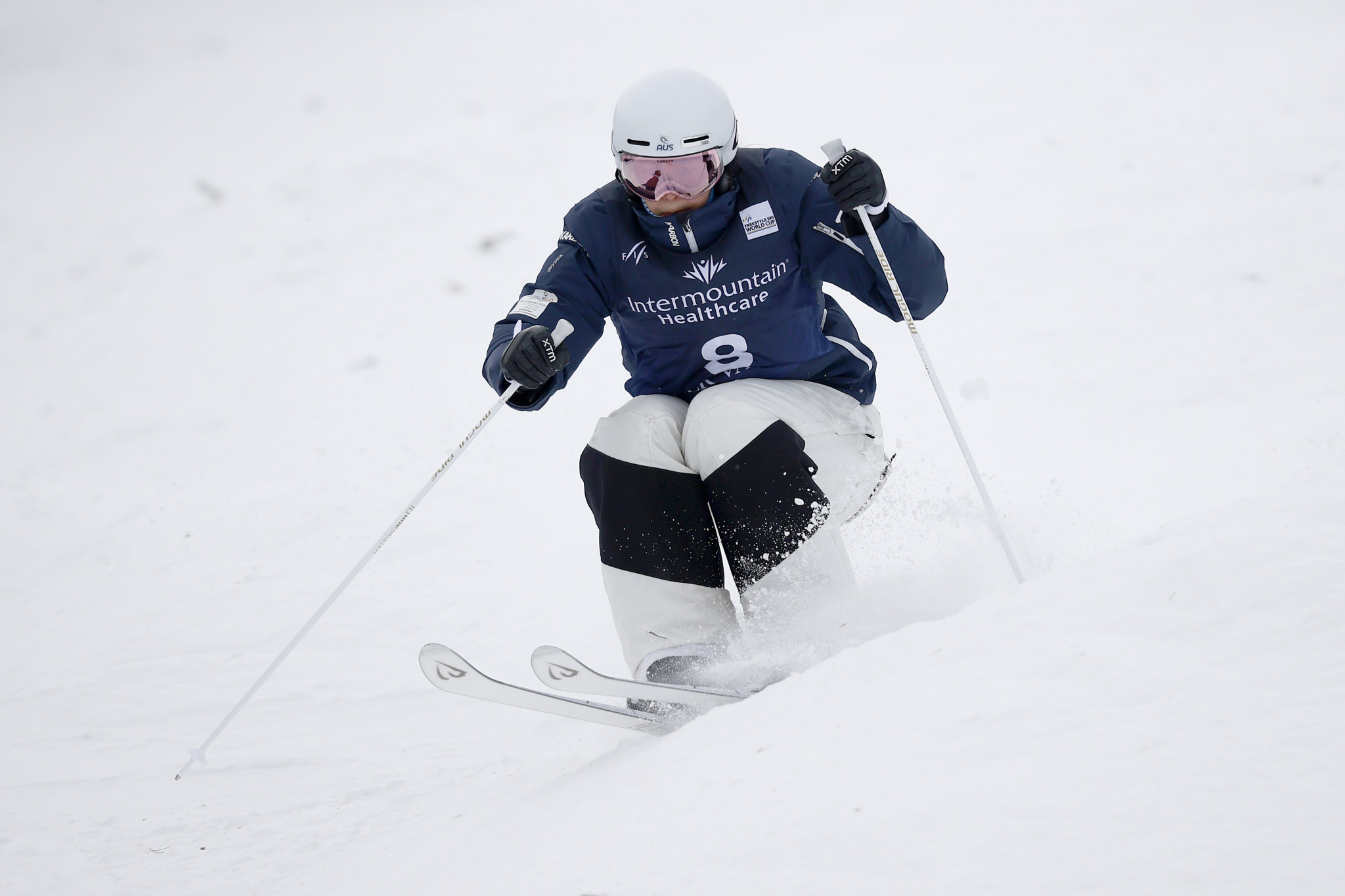 Jakara Anthony achieved the highest score in women's dual moguls qualification ©Getty Images