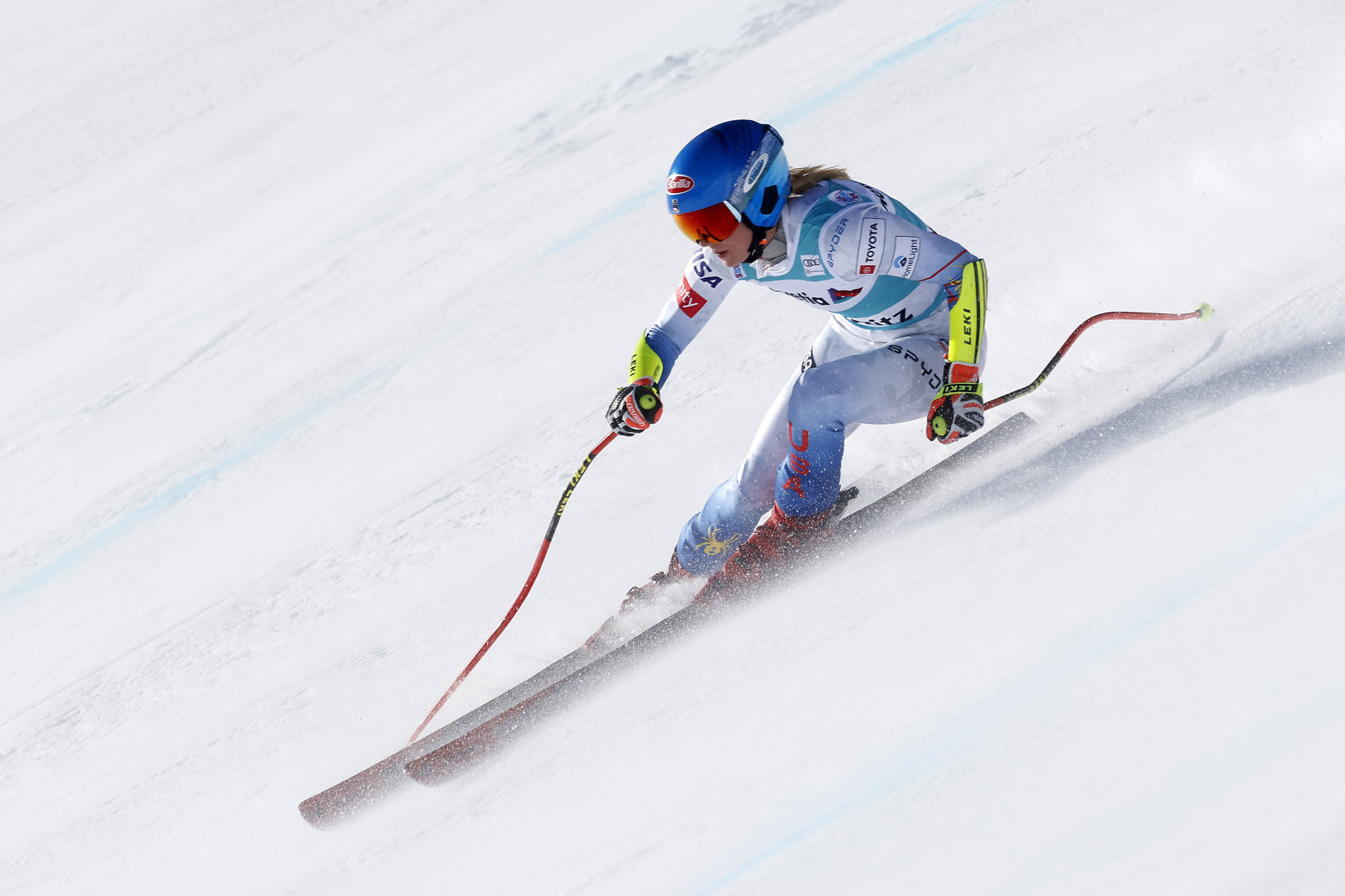 Mikaela Shiffrin is the overall World Cup leader, but will ski only in the super-G race in Val d'Isère ©Getty Images
