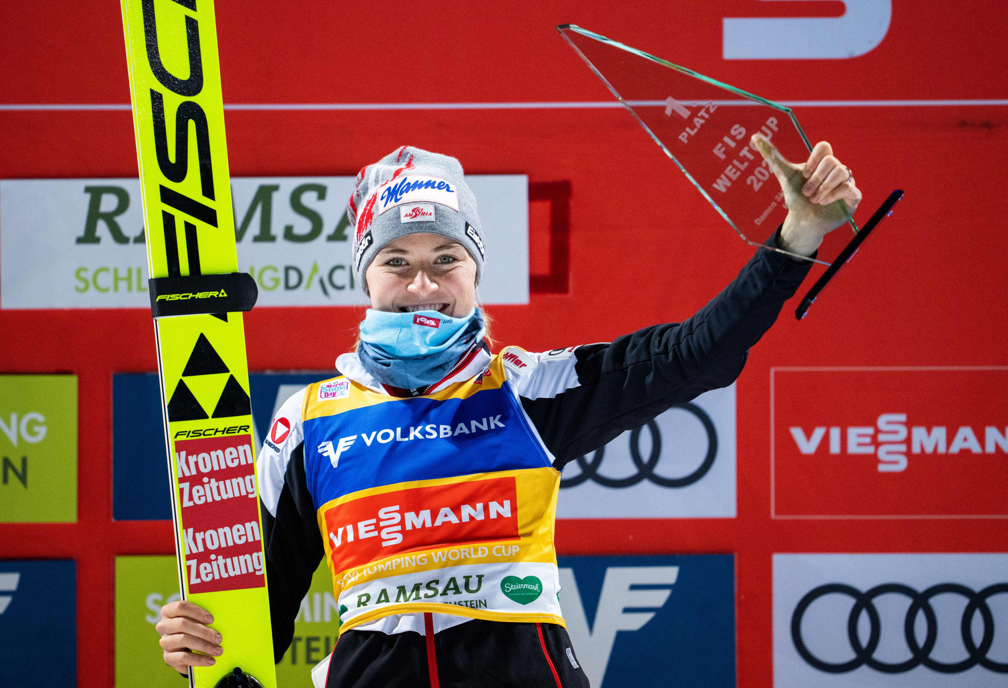 Marita Kramer is top of the women's overall Ski Jumping World Cup standings ©Getty Images