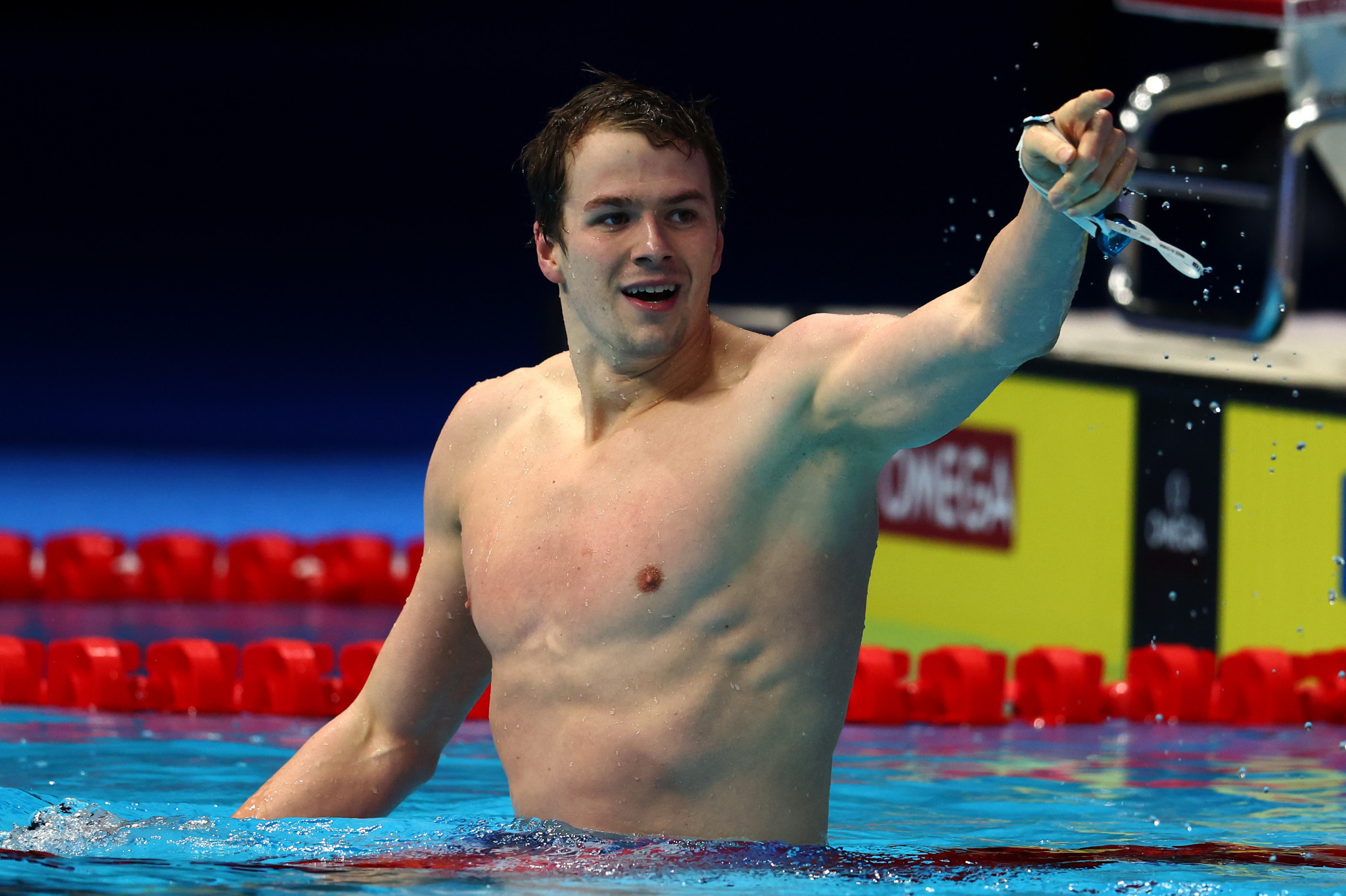 Nic Fink won the men's 200m breaststroke title as the United States bagged two gold medals today ©Getty Images