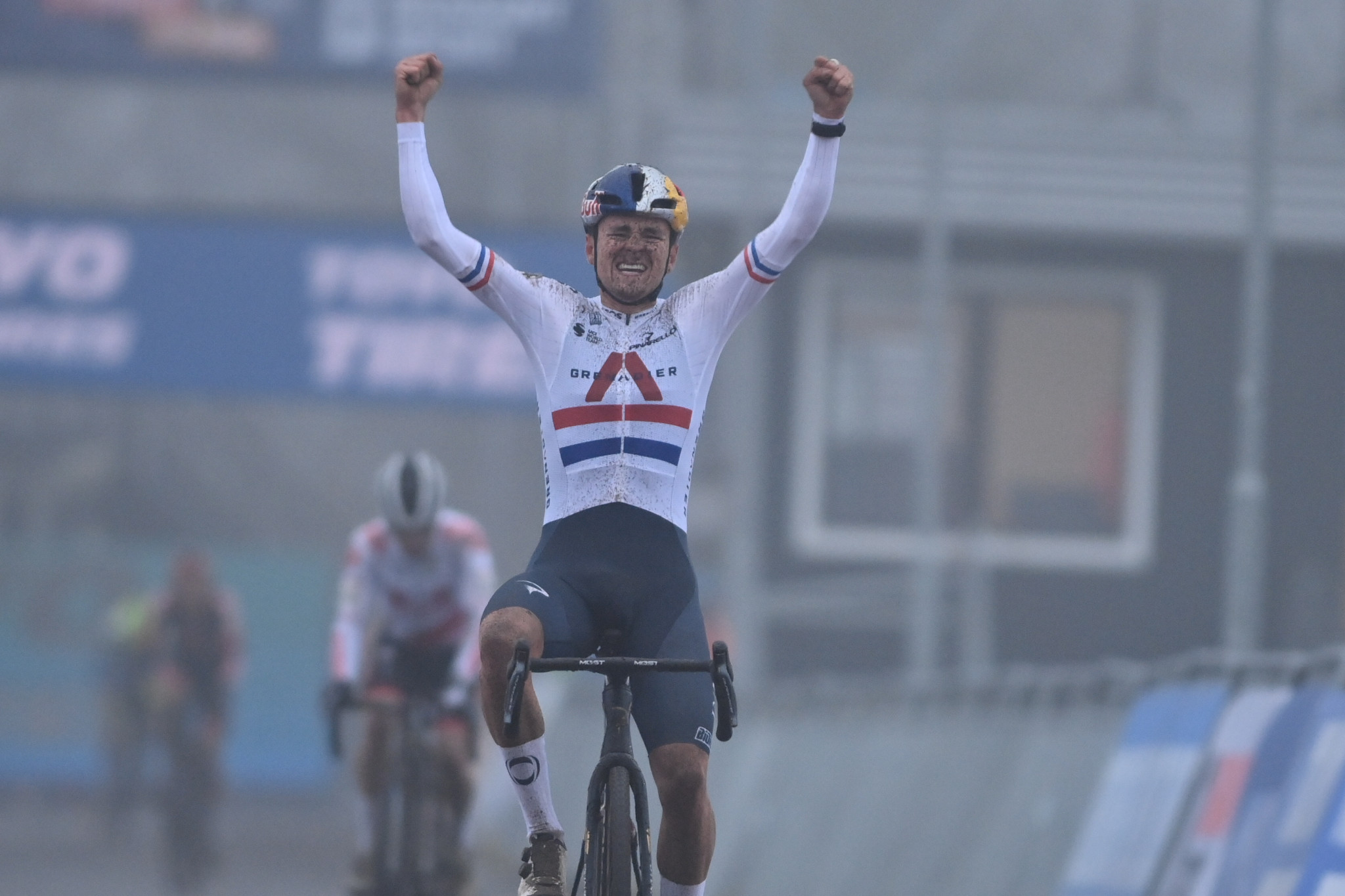 Tom Pidcock claimed Britain's first-ever UCI Cyclo-cross World Cup victory today in Rucphen ©Getty Images