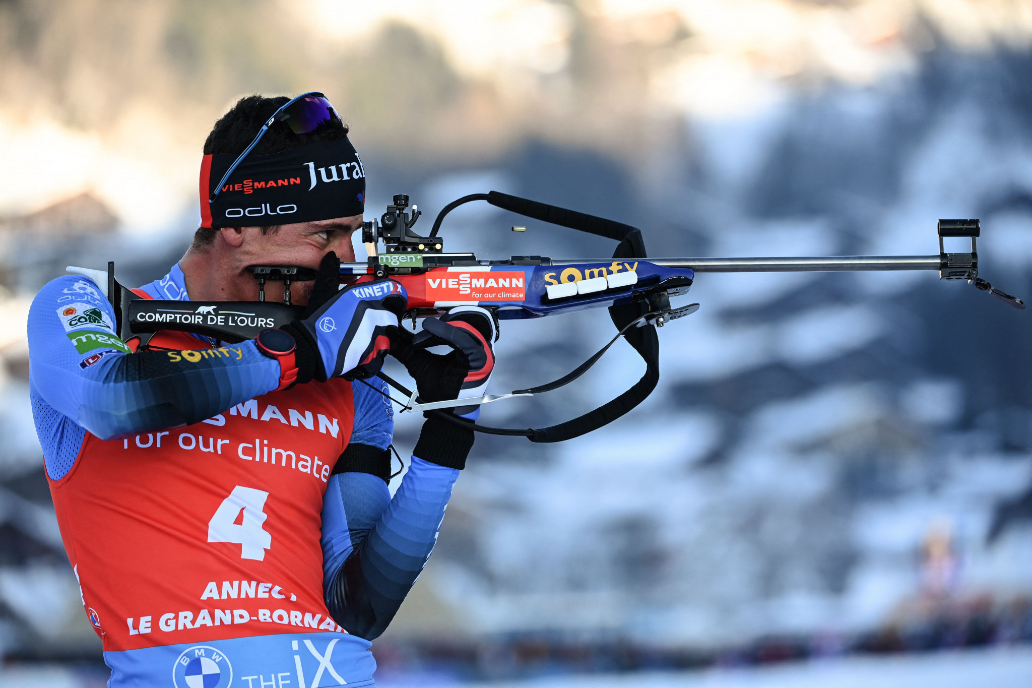 France's Quentin Fillon Maillet has a slim lead in the Biathlon World Cup standings ©Getty Images