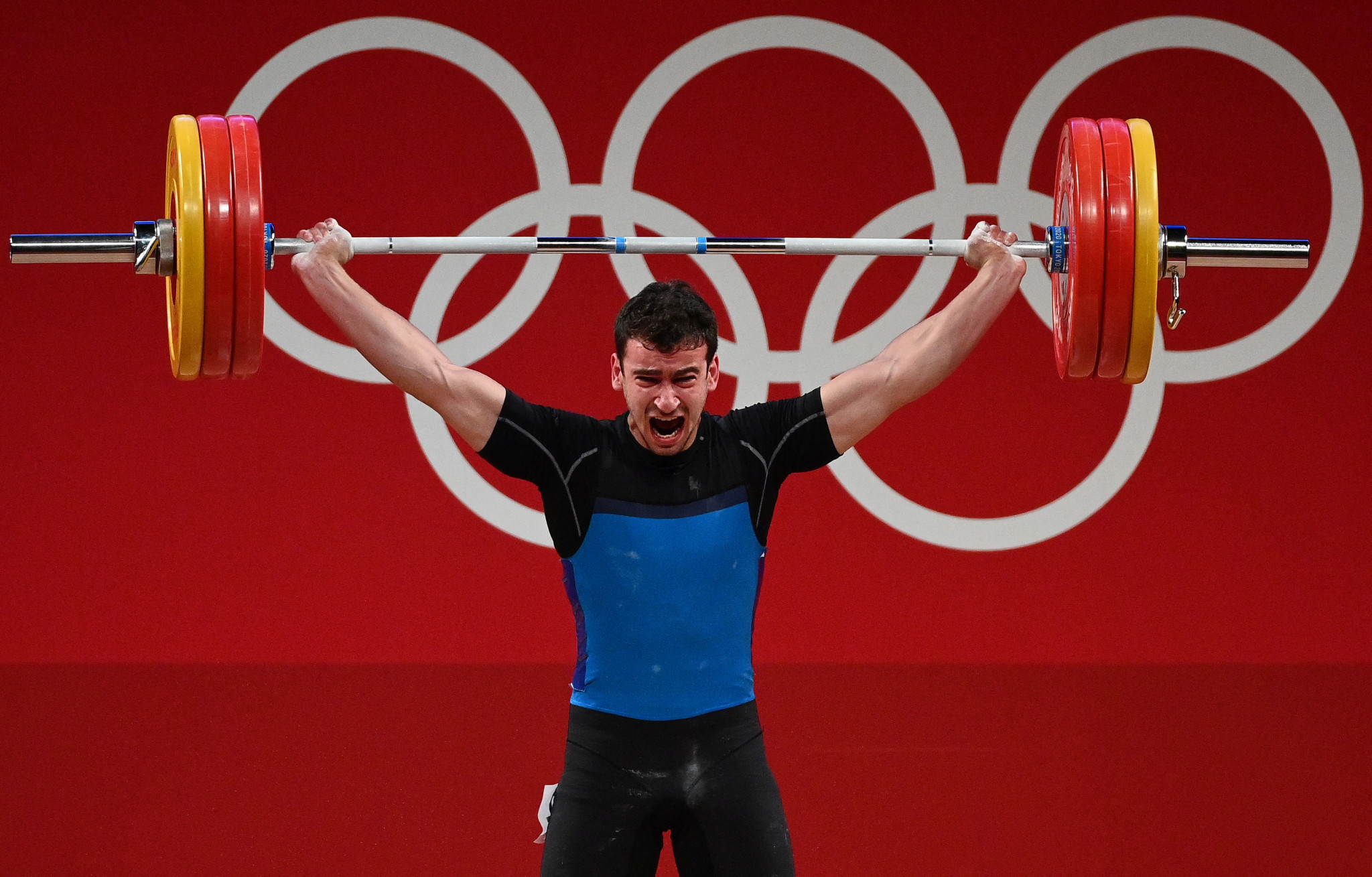 Conflitti's influence in reforming Moldovan weightlifting is evidenced by the bronze medal at the World Championships for Marin Robu ©Getty Images 