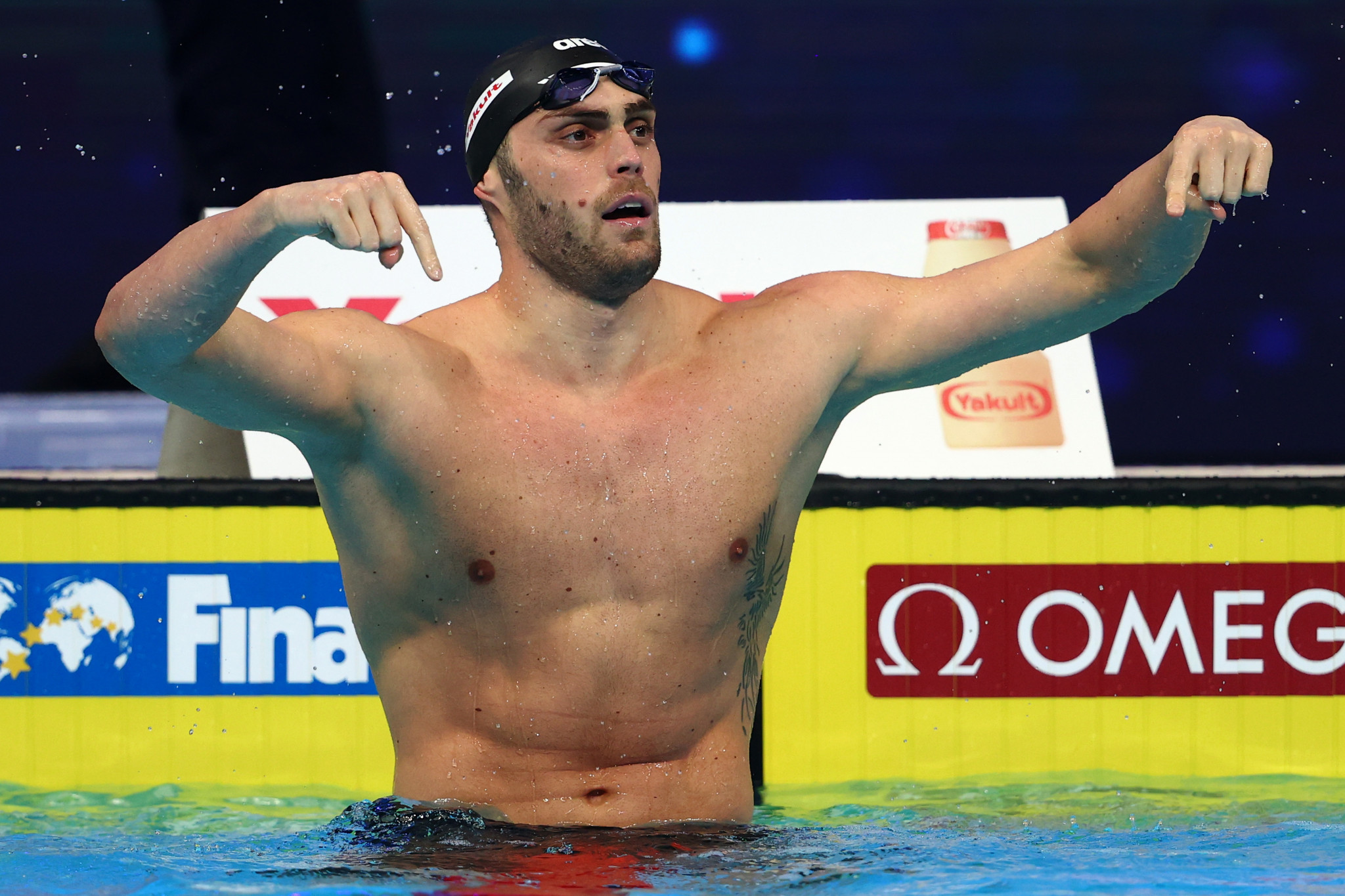 Italy's Matteo Rivolta led from start to finish to claim the men's 100m butterfly title ©Getty Images