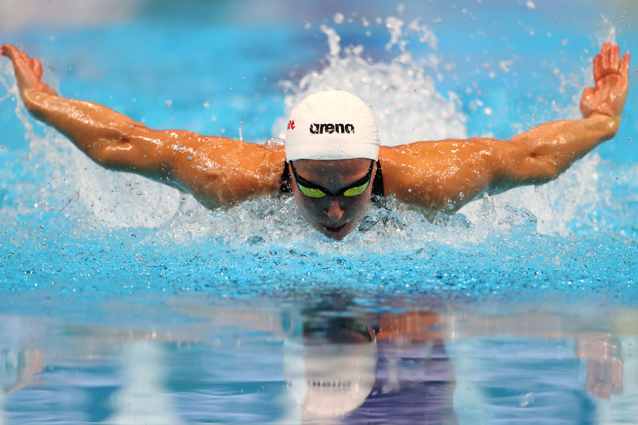 Swiss swimmer Maria Ugolkova impressed in the women's 100m individual medley semi-finals ©Getty Images