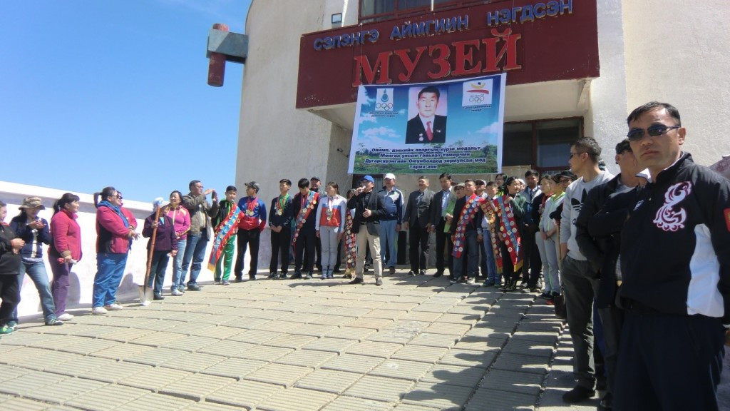 Mongolian National Olympic Committee create tree park to commemorate late Olympic wrestling medallist Oyuunbold